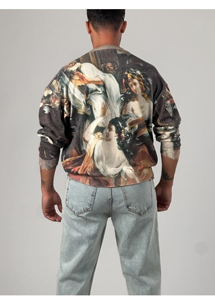 Desenli Old Erkek Sweat COC1027 fırsatları