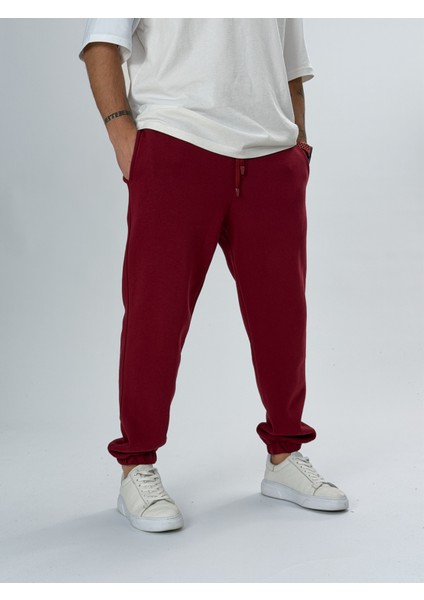 Şardonlu Bordo Erkek Jogger Eşofman COC2550