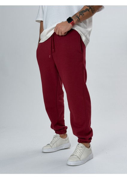 Şardonlu Bordo Erkek Jogger Eşofman COC2550 modelleri