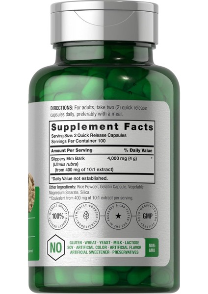 Horbäach Slippery Elm Bark 4000 Mg 200 Caps fiyatları