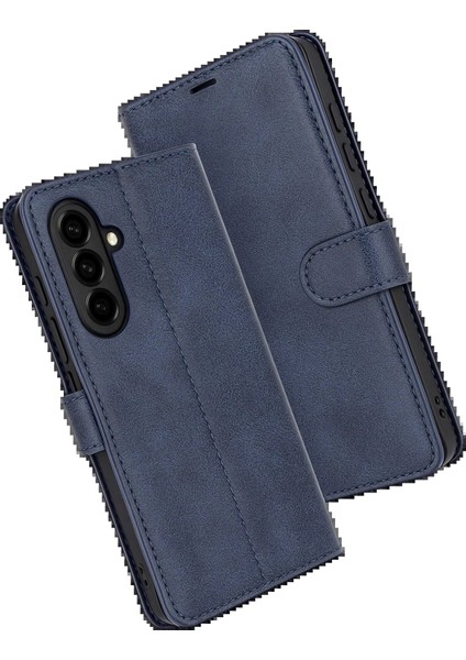 Samsung Galaxy S25 Fe Trend S Plus Kapaklı Kılıf - LACIVERT-(5796) - MCT5862-1806 modelleri