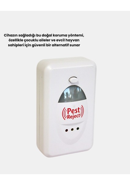 Ultrasonik Böcek ve Fare Kovucu – Doğa Dostu Sessiz ve Etkili Savunma - MCT9525-9044 fırsatları