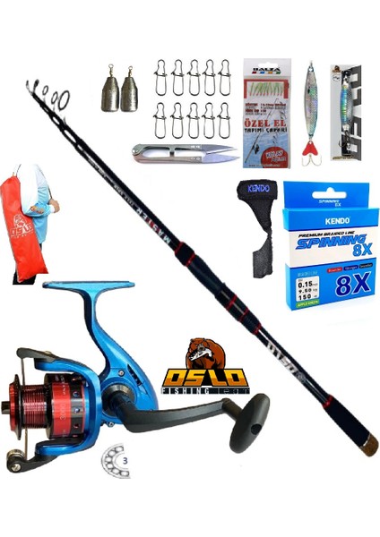 3000 240CM 7-35GR Oslo Master Tele Spin Olta Takımı Seti