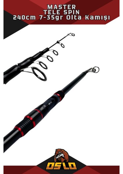 3000 240CM 7-35GR Oslo Master Tele Spin Olta Takımı Seti fırsatları