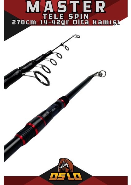 3000 270CM 14-42GR Oslo Master Tele Spin Olta Takımı Seti fırsatları
