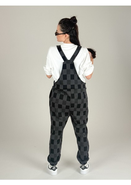 Damalı Salopet Kadın Jogger COC1084 indirimleri