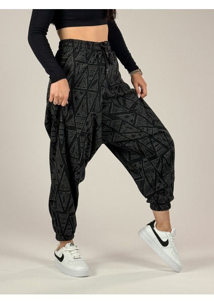 Üçgen Desenli Kadın Spor Şalvar COC1192 modelleri