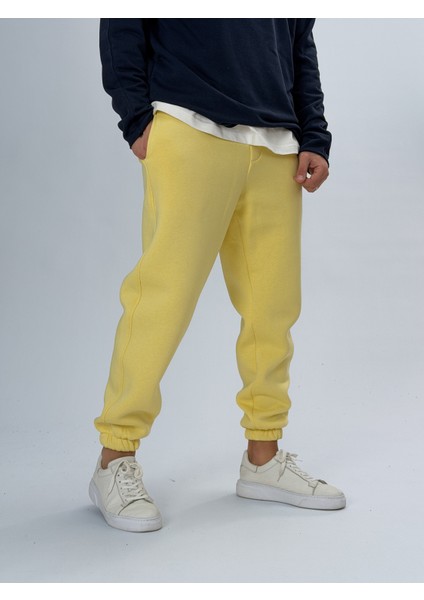 Şardonlu Sarı Erkek Jogger Eşofman COC2555