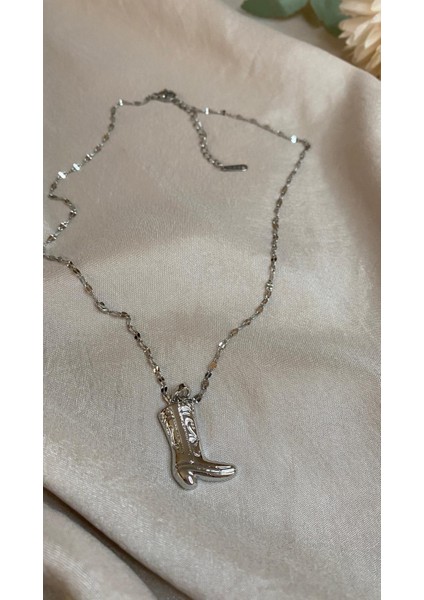 Vıntage Kovboy Çizmesi Kolye Yıldız Taşlı modelleri