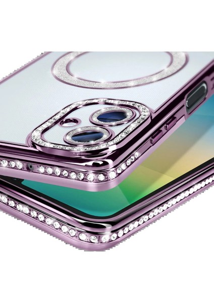 Samsung Galaxy A06 Joke Simli Magneticsafe Kılıf - Derin MOR-(5796) - MCT6961-7127 modelleri