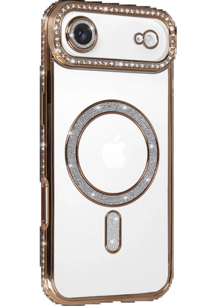 Apple iPhone 17 Air Joke Simli Magneticsafe Kılıf - GOLD-(5796) - MCT6643-5560 fiyatları