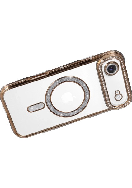 Apple iPhone 17 Air Joke Simli Magneticsafe Kılıf - GOLD-(5796) - MCT6643-5560 fırsatları