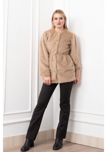 Glow Bel Lastikli Cozy Peluş Kaban 2623