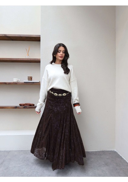 Vintage Desen Drapeli Etek fiyatları