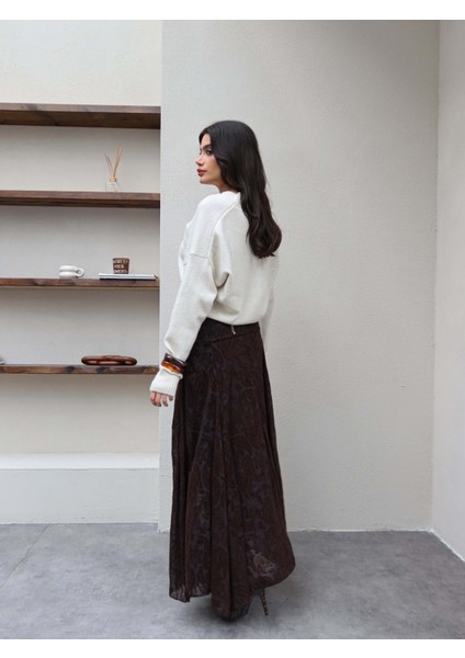 Vintage Desen Drapeli Etek modelleri