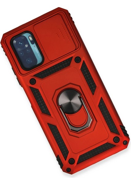 Xiaomi Redmi Note 10 Kılıf Pars Lens Yüzüklü Silikon - KIRMIZI-(5796) - MCT9669-8082 modelleri