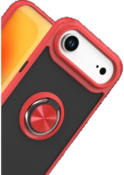 Apple iPhone 17 Air Montreal Yüzüklü Silikon Kapak - KIRMIZI-(5796) - MCT7198-2752 fiyatları