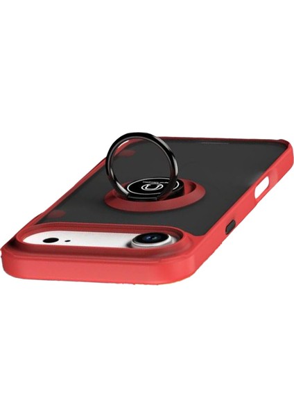 Apple iPhone 17 Air Montreal Yüzüklü Silikon Kapak - KIRMIZI-(5796) - MCT7198-2752 fırsatları