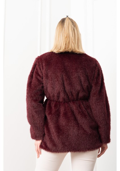 Glow Bel Lastikli Cozy Peluş Kaban 2623 modelleri