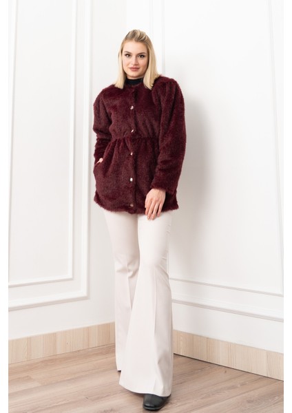 Glow Bel Lastikli Cozy Peluş Kaban 2623 fırsatları