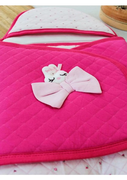 Yenidoğan Açılır Kucaklı Fiyonk Detay Ayaklı Kız Bebek Kundak Pembe fırsatları