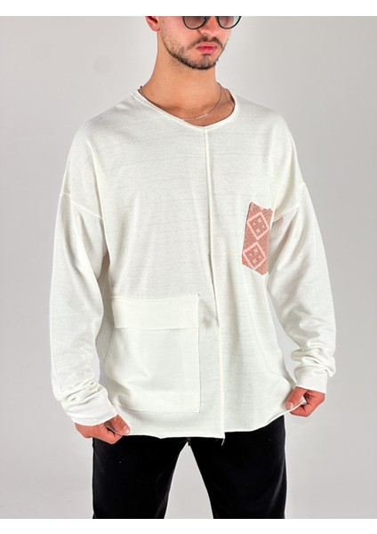 Turuncu Cep Detaylı Tasarım Sweatshirt COC1075 modelleri