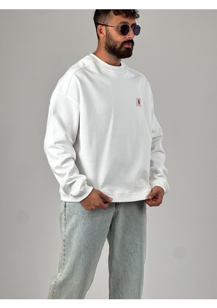 Ekru Tasarım Etnik Erkek Sweatshirt COC1029