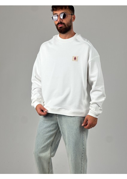 Ekru Tasarım Etnik Erkek Sweatshirt COC1029 fiyatları