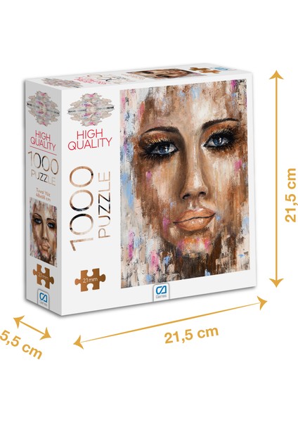 Tuval Yüz - 1000 Parçalı Puzzle - 48 x 68 cm