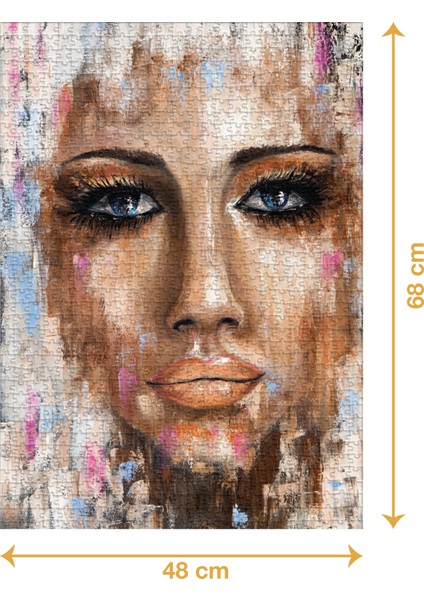 Tuval Yüz - 1000 Parçalı Puzzle - 48 x 68 cm fiyatları