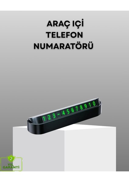 Gri Alüminyum Araç Içi Telefon Numaratörü – Dayanıklı Modern ve Net Görü - SBS3176-9106