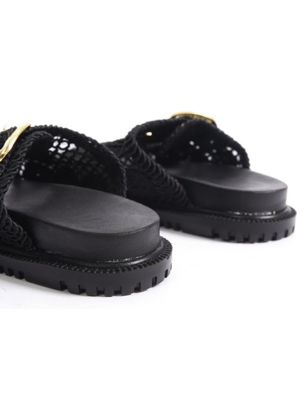 Winny Kadın Triko Iki Tokalı Günlük Terlik Sandalet modelleri