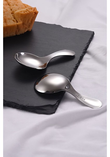 304 Çelik Mini 9 cm Tatlı Dondurma Muhallebi Baharat Kaşığı CIN752BYX indirimleri