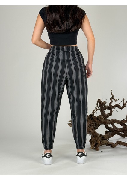 Dik Çizgi Pileli Kadın Jogger Pantolon COC1053 fırsatları