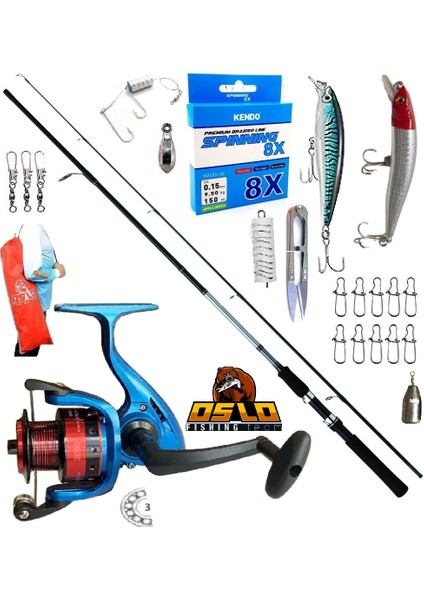 3000 270CM 20-60GR Daiwa Sweepfire Rapala Maket Balık Spin Olta Takımı Seti