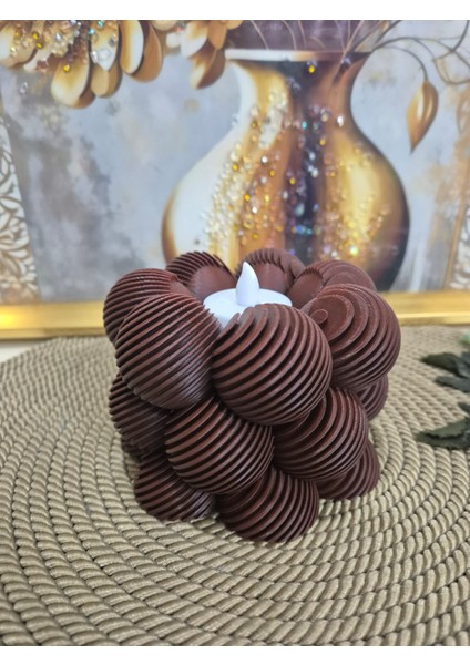 3D Tasarım Mumluk (Pilli Mum ile Kullanılmalıdır.)