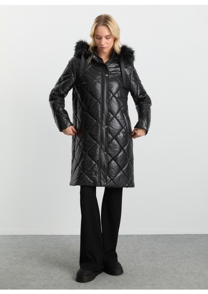 Siyah Kadın Mont 25KSL6161 modelleri