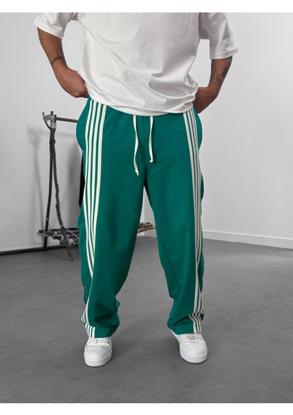 Şeritli Yeşil Erkek Baggy Pantolon COC1063 fiyatları