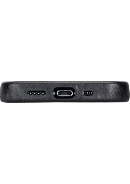 Apple iPhone 13 Pro Uyumlu Deri Arka Kapak Rock Rst1 Siyah fırsatları