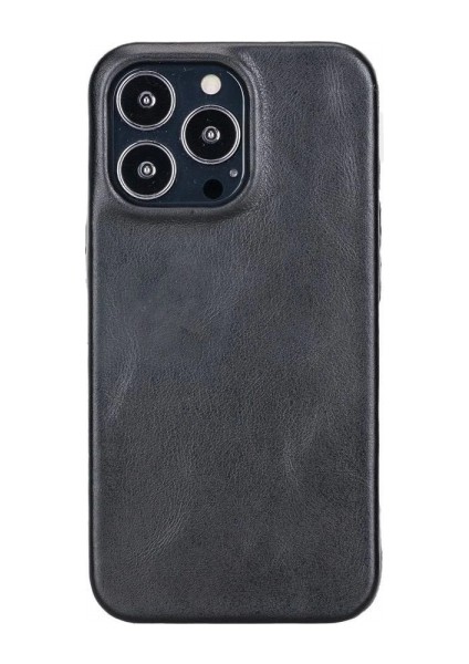 Apple iPhone 13 Pro Uyumlu Deri Arka Kapak Rock Rst1 Siyah indirimleri