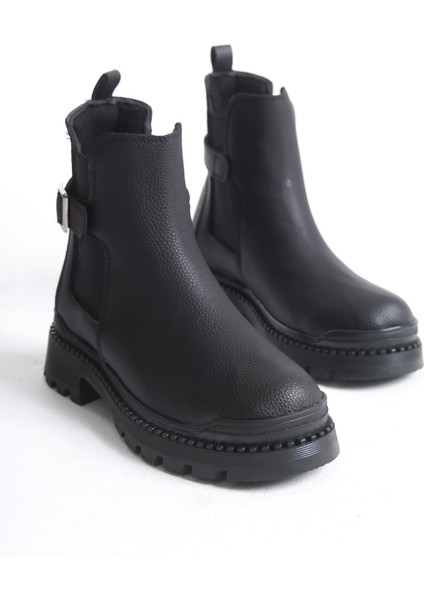 Alva Bej Kalın Tabanlı Toka Detaylı Lastikli Bot