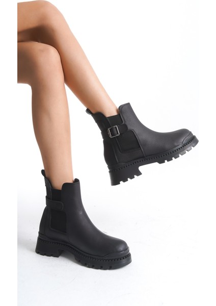 Alva Bej Kalın Tabanlı Toka Detaylı Lastikli Bot fiyatları