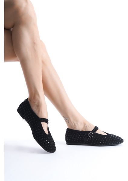 Erica Hakiki Deri Taş Detaylı Babet indirimleri