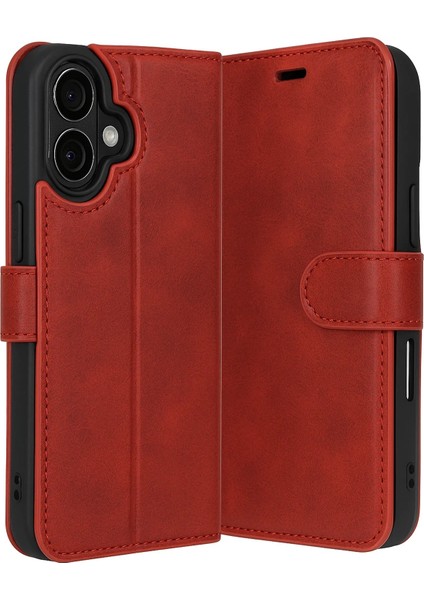 Apple iPhone 17 Trend S Plus Kapaklı Kılıf - KIRMIZI-(5796) - MCT7446-8171