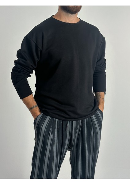Erkek Basic Siyah Sweatshirt COC1019 fiyatları