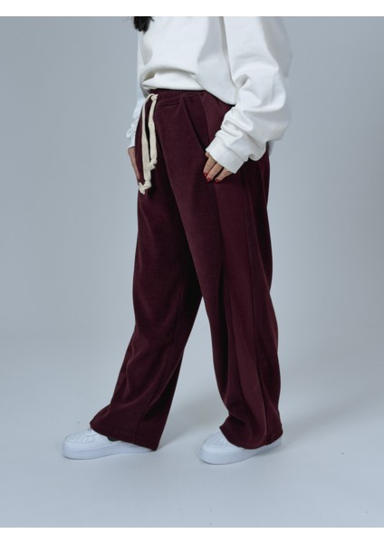 Oversize Bordo Kadın Baggy Eşofman COC2531 fiyatları