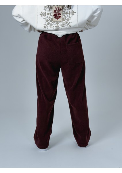 Oversize Bordo Kadın Baggy Eşofman COC2531 fırsatları