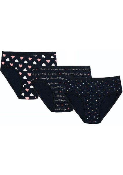 Venüsshopping- Büyük Beden Pamuklu Likralı Karışık Renkli 3'lü Külot