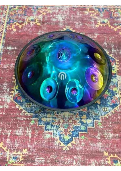 - Titanium Handpan -9 Tonlu -Re Minör ( -Bakım Yağı ,takmalı / Çıkarmalı Renkli Kuşak ve Çanta) ) modelleri