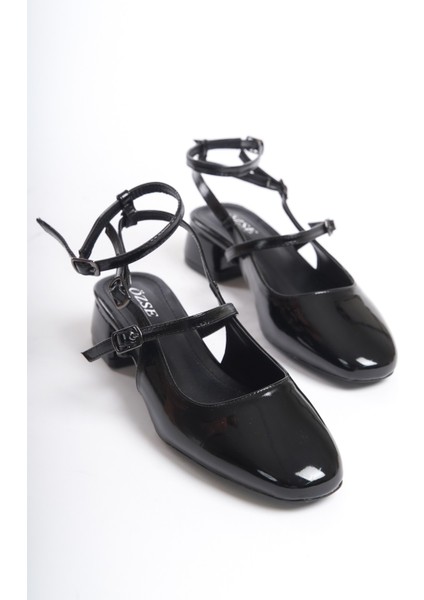 Minika Arkası Açık Yuvarlak Burunlu Kemerli Kadın Ayakkabı indirimleri